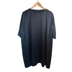 Creatures of Comfort Silk Cocoon Dress Women 0 Black Oversized Minimalist Modest
